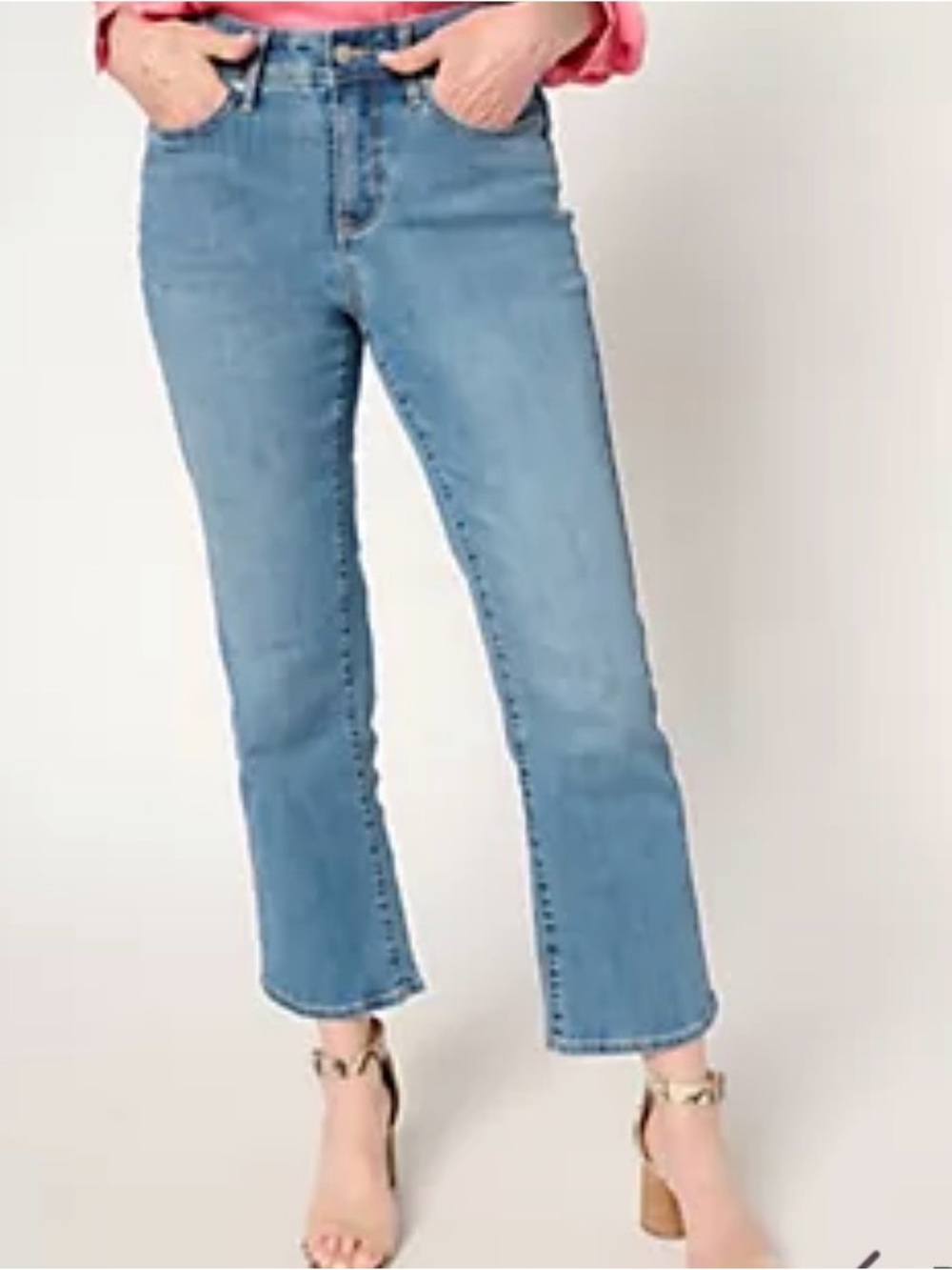 NYDJ Medium Wash Straight Leg Ankle Jeans 12